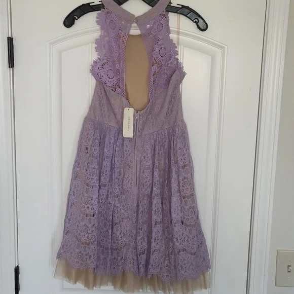 Francesca's Lace Lilac Dress - Picture 6 of 11